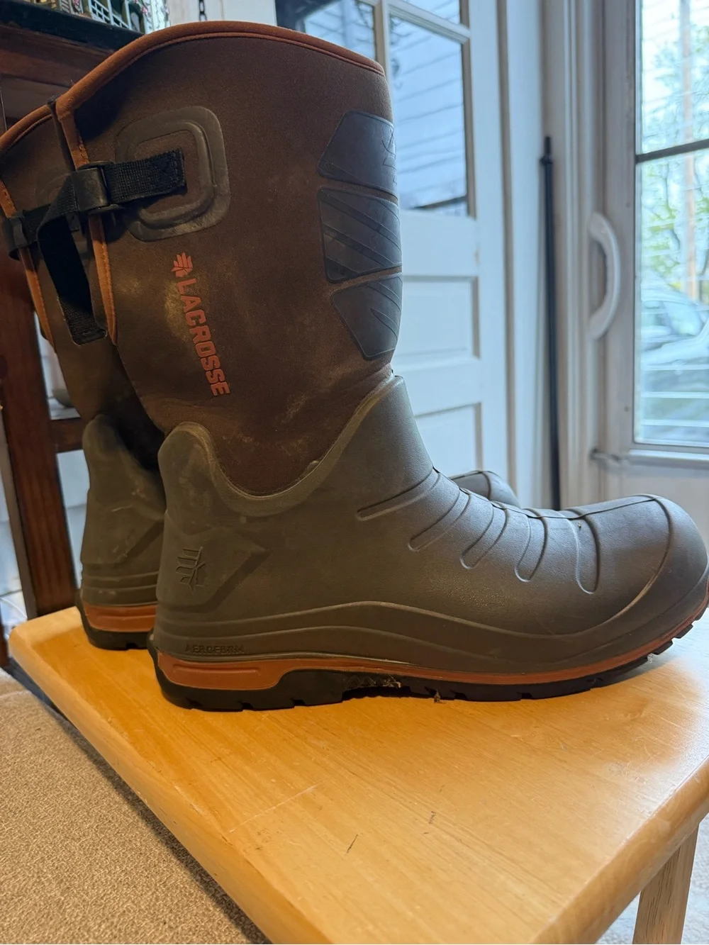 LaCrosse Men's Olive Green and Brown Waterproof Barn Boot